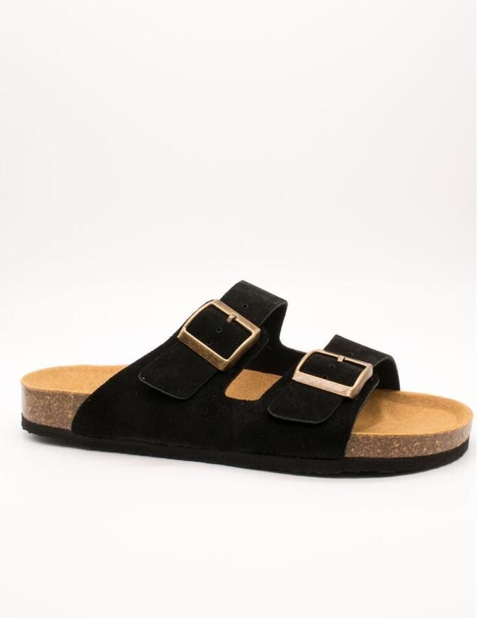 Natural World Platte sandalen 7047-701 NEGRO