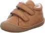 Naturino Cocoon Wool Mt 25 velcro's bumper warme effen lederen sneakers cognac - Thumbnail 3