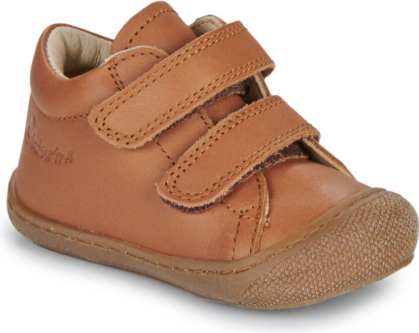 Naturino Cocoon Wool Mt 21 velcro's bumper warme effen lederen sneakers cognac - Foto 10