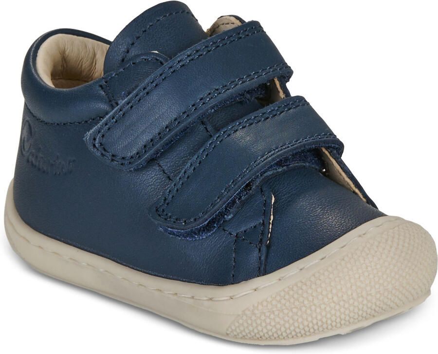 Naturino velcro effen lederen sneakers Cocoon navy