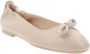 Nerogiardini Klassieke Leren Ballerina Schoenen Beige Dames - Thumbnail 2