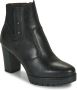 Nerogiardini Zwarte leren enkellaars voor dames met rits en elastiek Black Dames - Thumbnail 2
