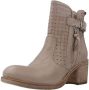 Nerogiardini Bruine Leren Biker Boots Pink Dames - Thumbnail 2