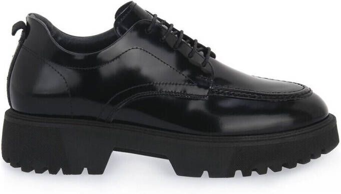 Nerogiardini Leren Veterschoenen voor Dames Zwart