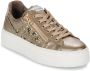 Nerogiardini Bruine Leren Sneakers Platform Rits Sluiting Brown Dames - Thumbnail 2