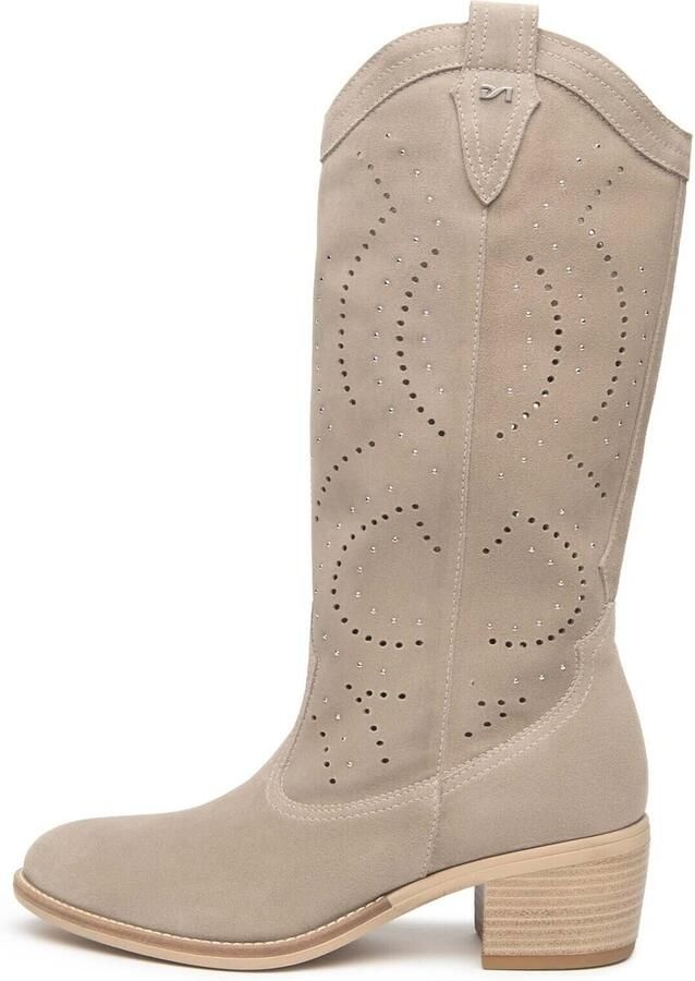 NeroGiardini Enkellaarzen Velour Tr Basilea 828 Natur