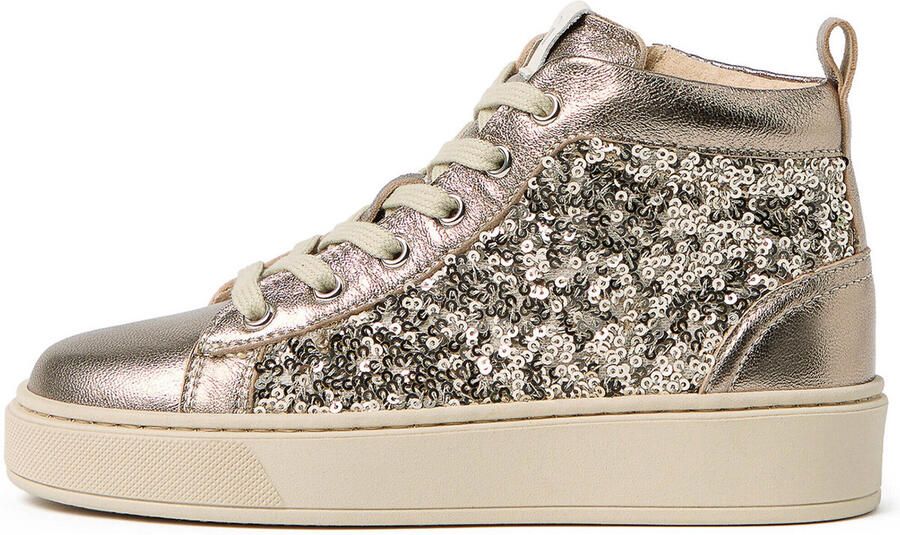 NeroGiardini Hoge Sneakers Etoile Sand T.Paillettes Chic 22 Perseo Osso Tr De