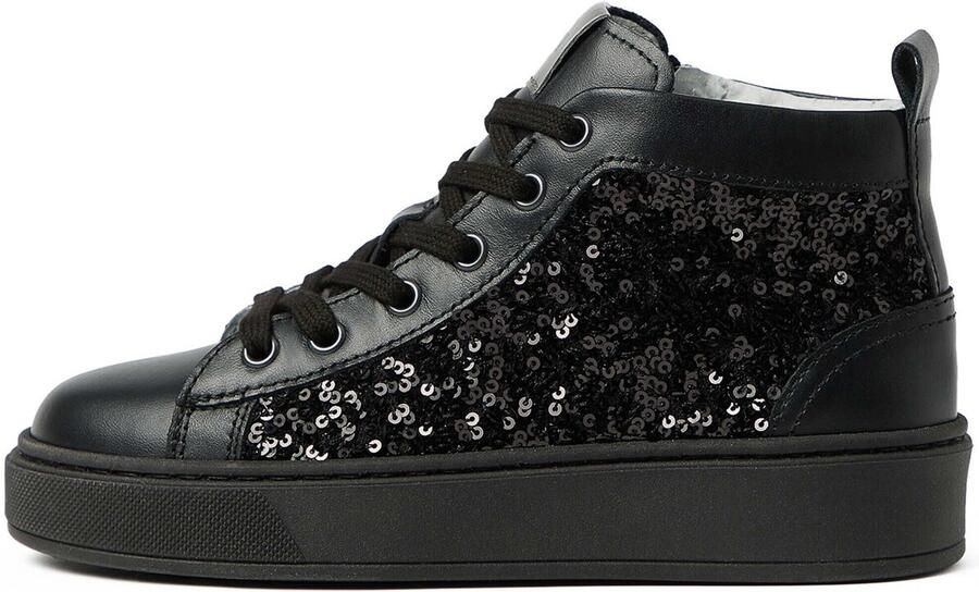 NeroGiardini Hoge Sneakers Perseo T.Paillettes Chic 22 T.Brill Antracite Tr D