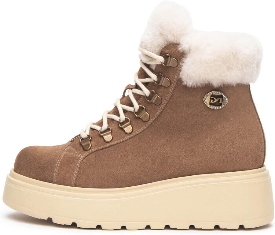 NeroGiardini Laarzen Velour Montone Cappuccino Eva Gorga Panna + Ba