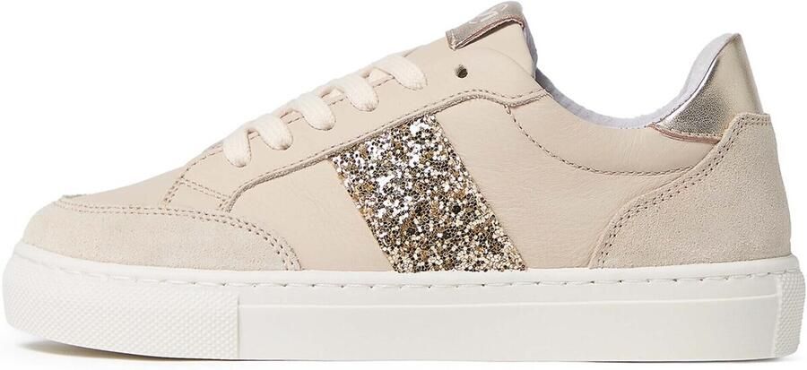 NeroGiardini Lage Sneakers Cr.Vesuvio Frost Scilla Cosmic Latte T.Glitter Top