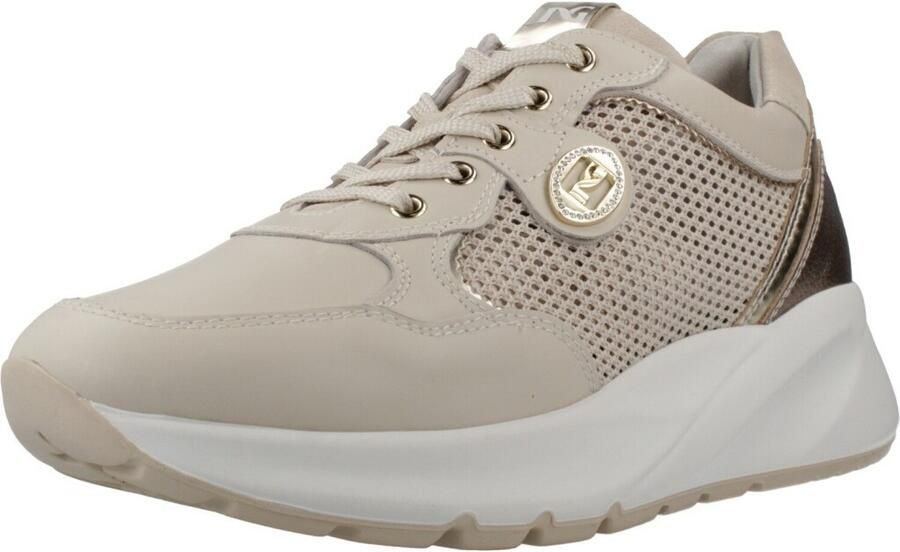 NeroGiardini Lage Sneakers Velvet 1039 T.Nora Latte 02 T.Brill Platino 6074 S - Foto 3