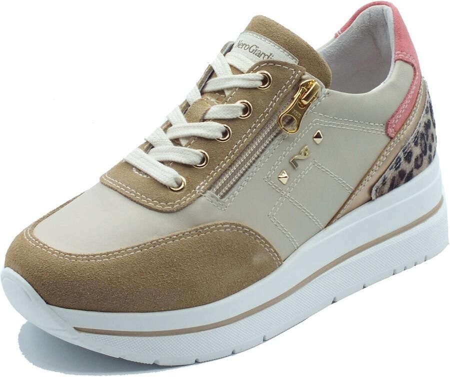NeroGiardini Lage Sneakers E615204D Velour Nudo Velvet