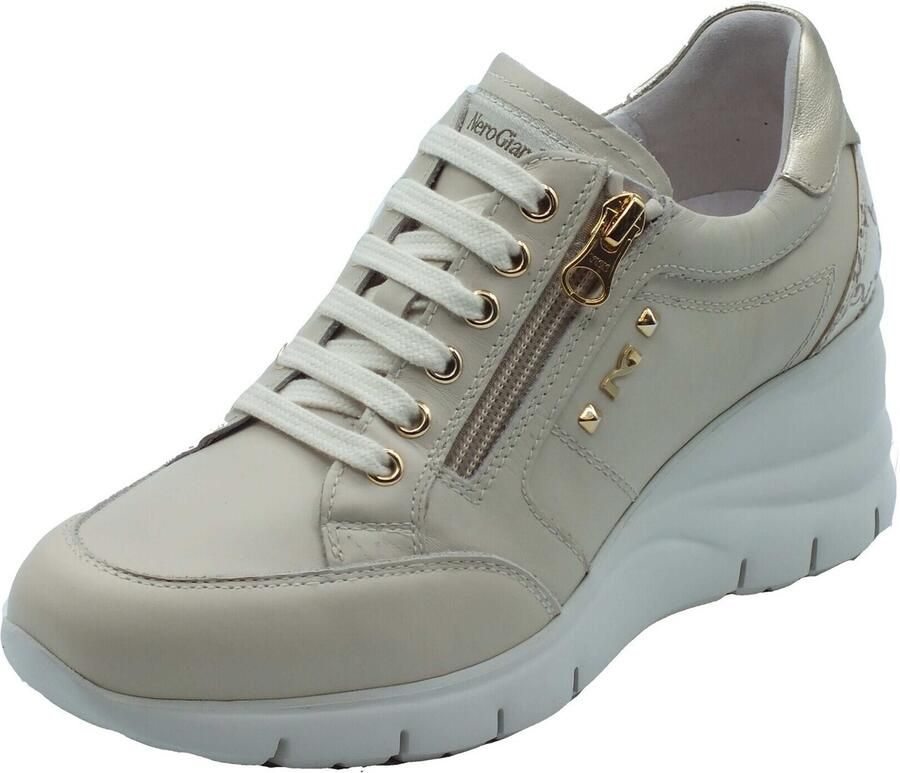 NeroGiardini Lage Sneakers Velvet 1039 T.Giove Noccio Etoile Miele Eva - Foto 2