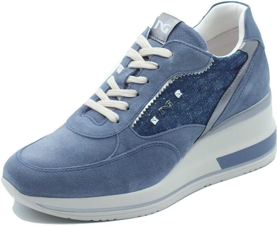 NeroGiardini Lage Sneakers E615230D Velour Lurex - Foto 3