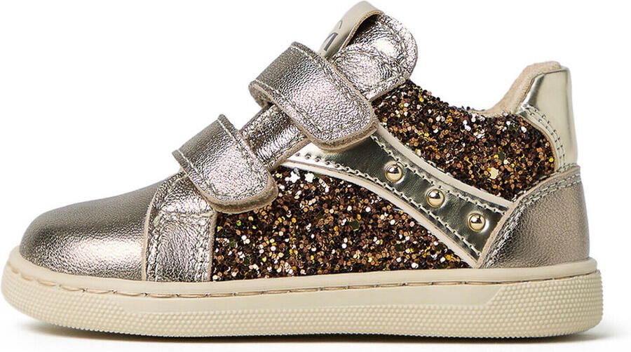 NeroGiardini Lage Sneakers Etoile Sand T.Glitter Gr.Top Bro T.Brill Platino 6