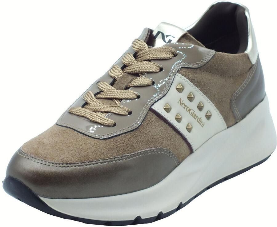 NeroGiardini Sneakers Bagoya Arold Velvet Milk 1039 Smog Paint Fashion Wear Vrouwen - Foto 5