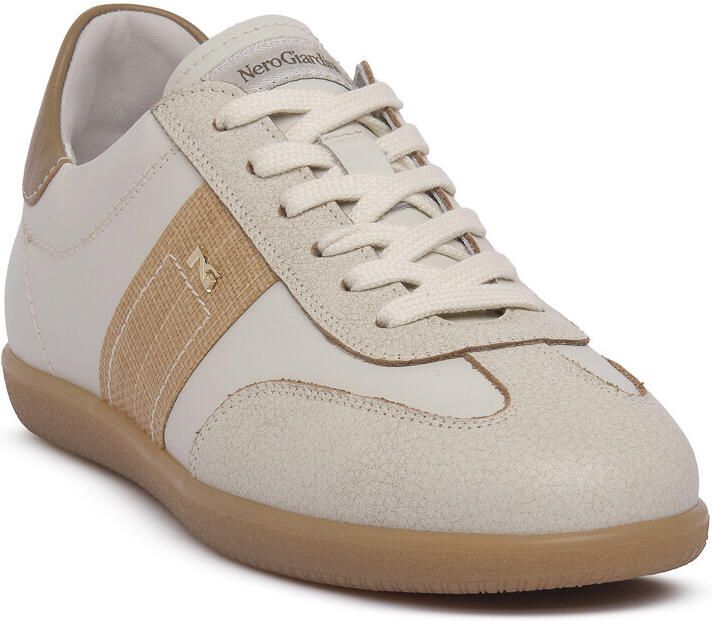 NeroGiardini Lage Sneakers Interceptor Velvet Osso 0100 T.Paglia Fresh 01 S N - Foto 7