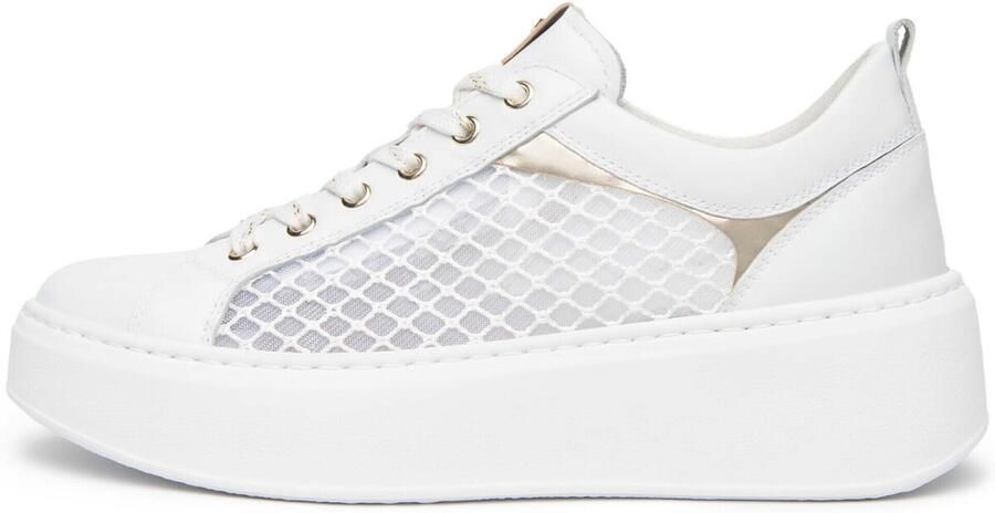 NeroGiardini Lage Sneakers Skipper T.Palladium Net Bian T.Brill Platino 6074 - Foto 3