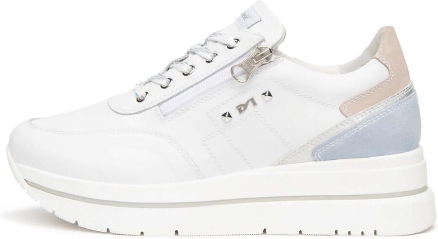 NeroGiardini Lage Sneakers Skipper Zouk Silver Velour Fiordaliso Velour Femme - Foto 2