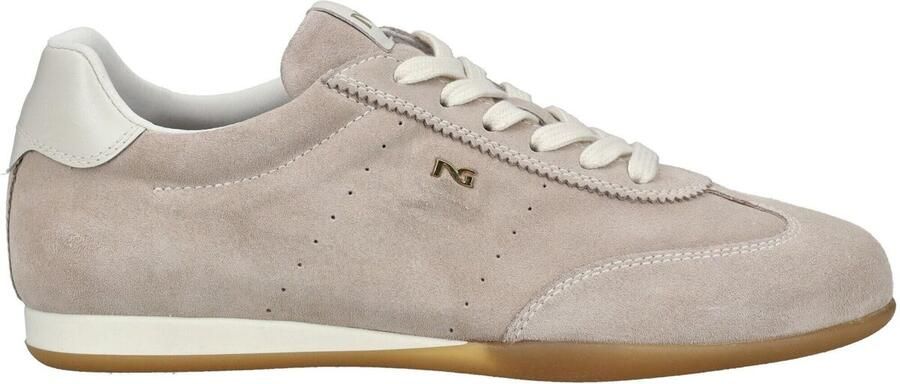 NeroGiardini Lage Sneakers Velour Velvet Osso 0100 Tr Dogna Ambra Avori