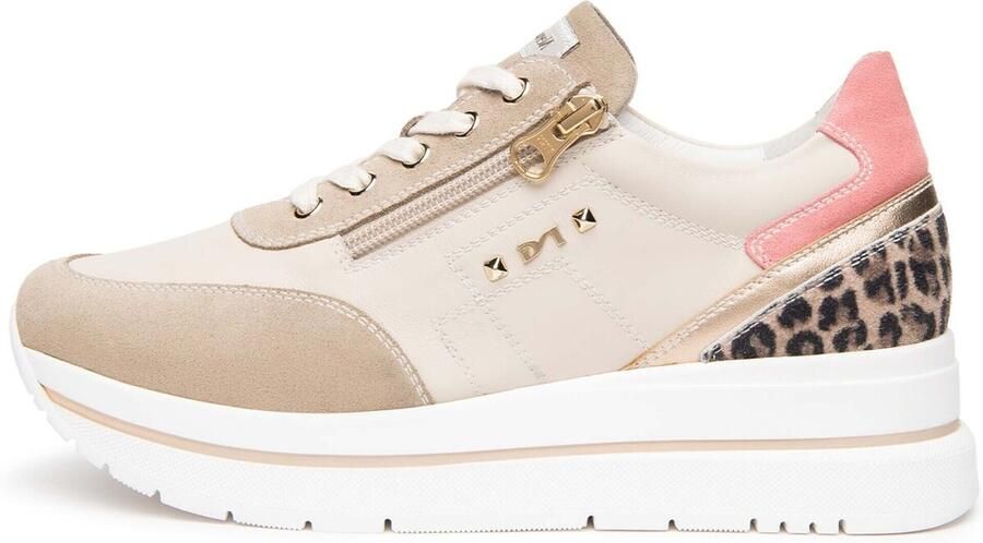 NeroGiardini Sneaker Velour Velvet Milk 1039 T.Aida Leo Beige+Iri Nettu Fashion Wear Vrouwen - Foto 4