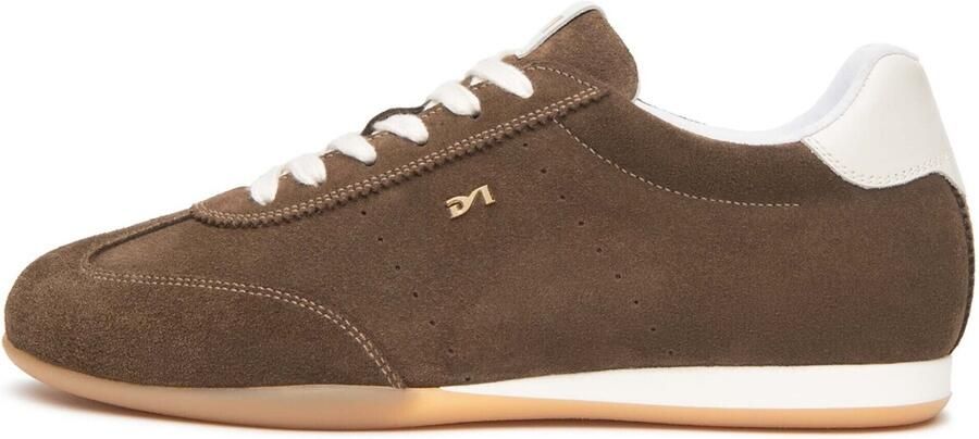 NeroGiardini Lage Sneakers Velour Velvet Osso 0100 Tr Dogna Ambra Avori