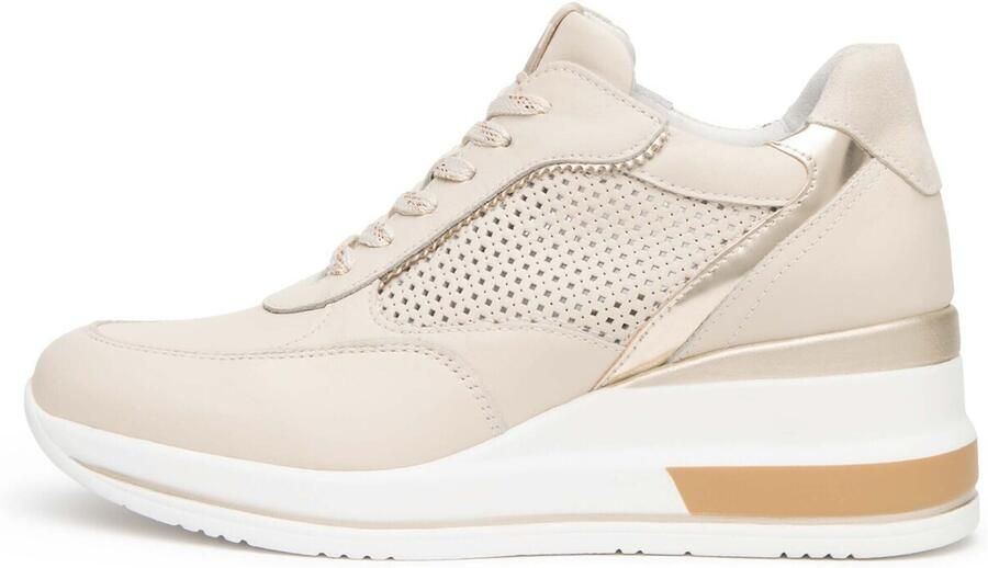 NeroGiardini Lage Sneakers Velvet 1039 Velvet 1039 T.Brill Platino 6074 Velou