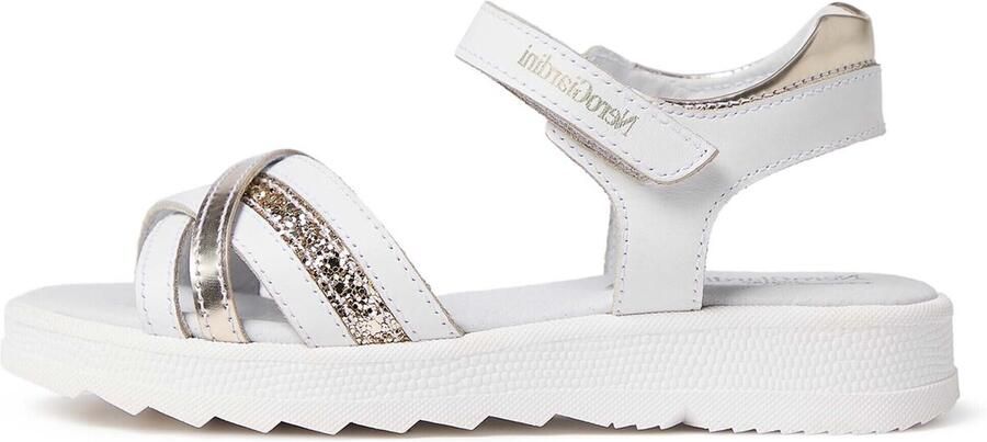 NeroGiardini Platte sandalen Barolo T.Brill Platino 6074 T.Glitter Gr.910 514 T