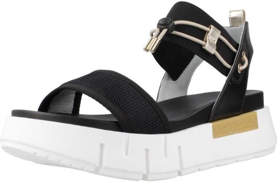 Nerogiardini Zwarte Lage Sandalen Elegante Zomerstijl Black Dames - Foto 6