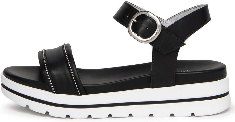 Nerogiardini Zwarte Leren Sandalen met Strass-stenen Black Dames - Foto 7