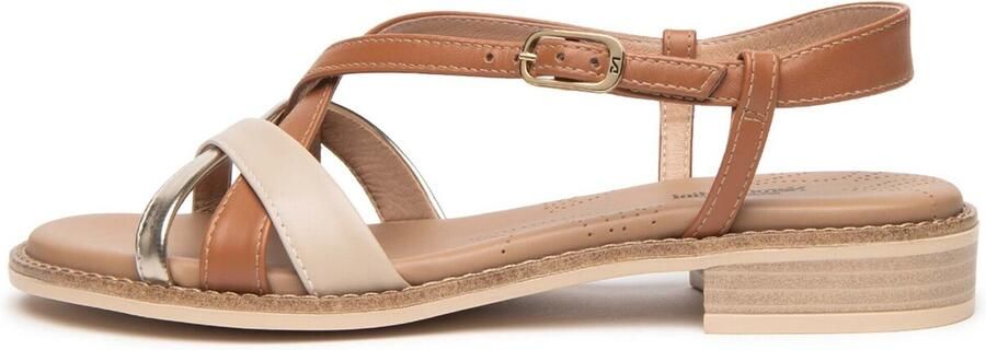 NeroGiardini Platte sandalen Tamigi T.Brill Platino 6074 Armenia Cognac Tr Beva - Foto 3