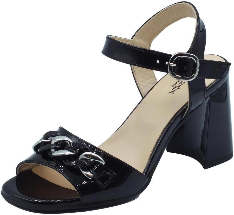 Nerogiardini Zwarte lak sandaal met ketting Black Dames - Foto 2