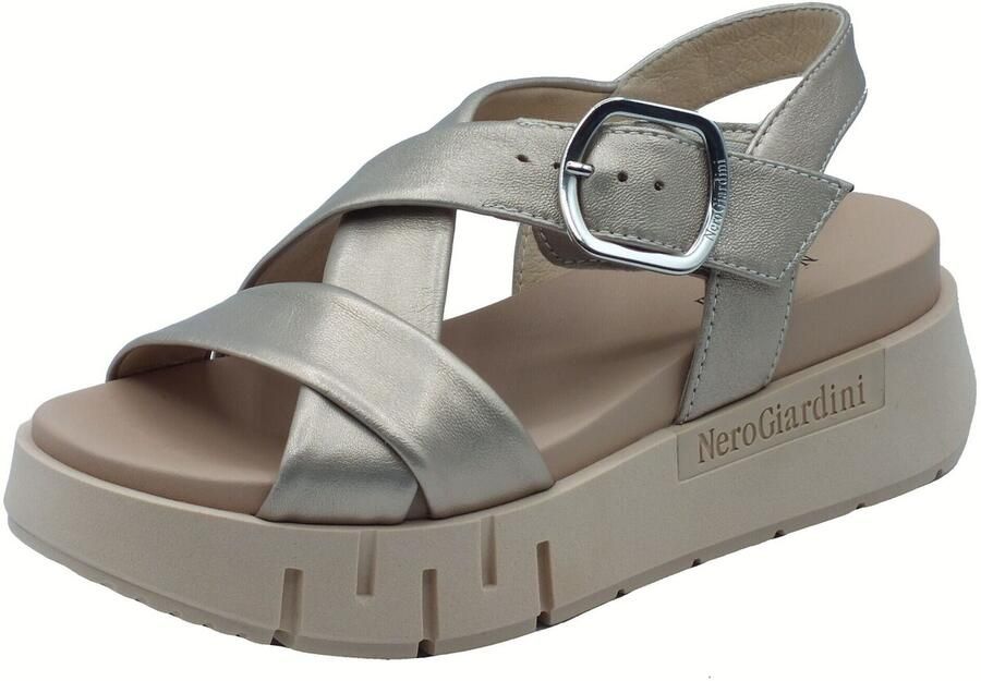 NeroGiardini Sandalen met sleehak NERO GIARDINI 675 ETOILE SAND - Foto 2