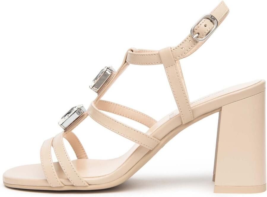 NeroGiardini Sandalen met hakken Nappa Pandora Tpu Link Fen Natural Tacco Abs 1499