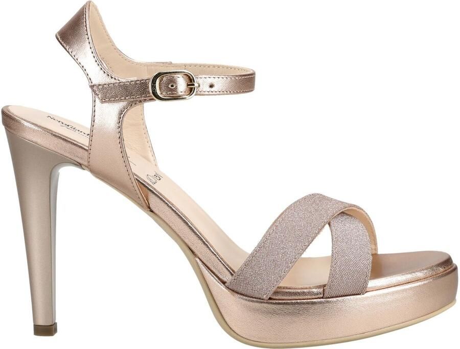 NeroGiardini Sandalen met hakken T.Microglitter Carne Laminato Phard Battis.Tpu Lau