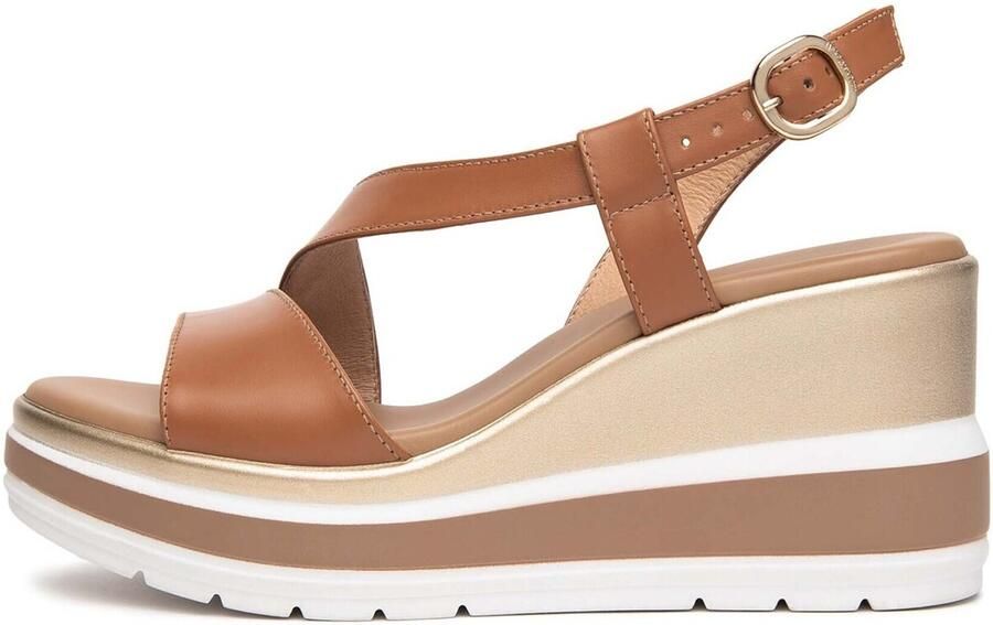 NeroGiardini Sandalen met sleehak NERO GIARDINI 329 ARMENIA COGNAC - Foto 2