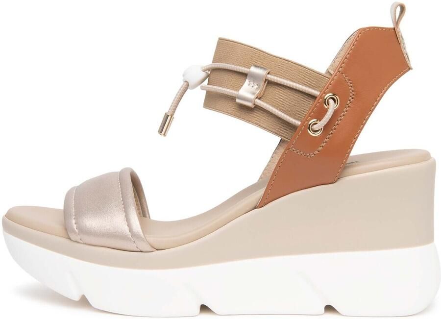 NeroGiardini Sandalen met sleehak Etoile Sand Armenia Cognac Elastico T.Brill - Foto 2