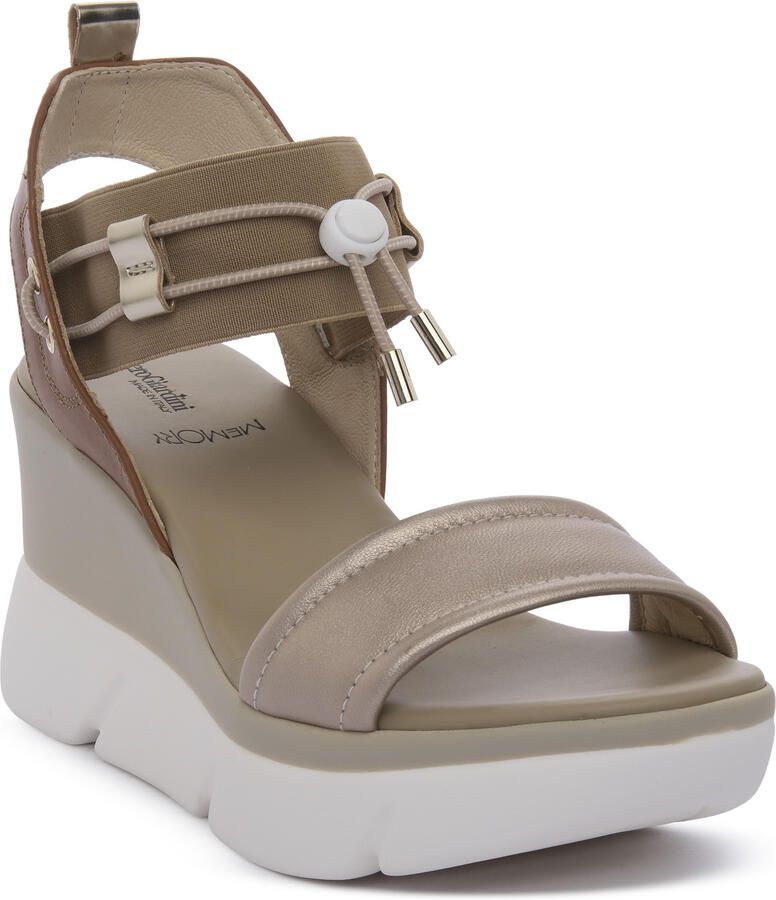 NeroGiardini Etoile Sand Armenia Cognac Elastiek Beige T.Brill Sandalen Fashion Wear Vrouwen - Foto 3