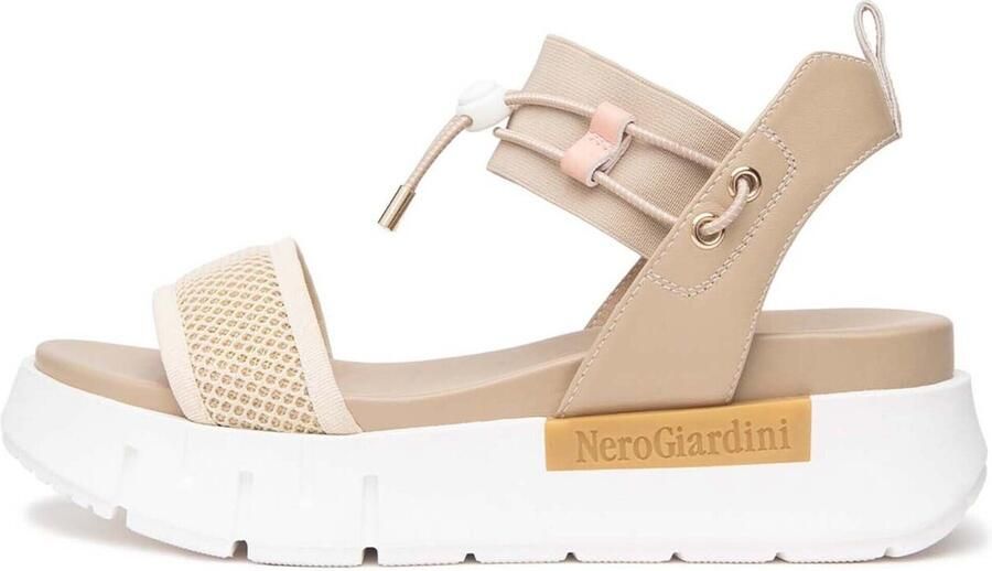 NeroGiardini Sandalen T.At1610 687 Tamigi Linnen Elastic Light Beige T.Ne Streetwear Vrouwen - Foto 3