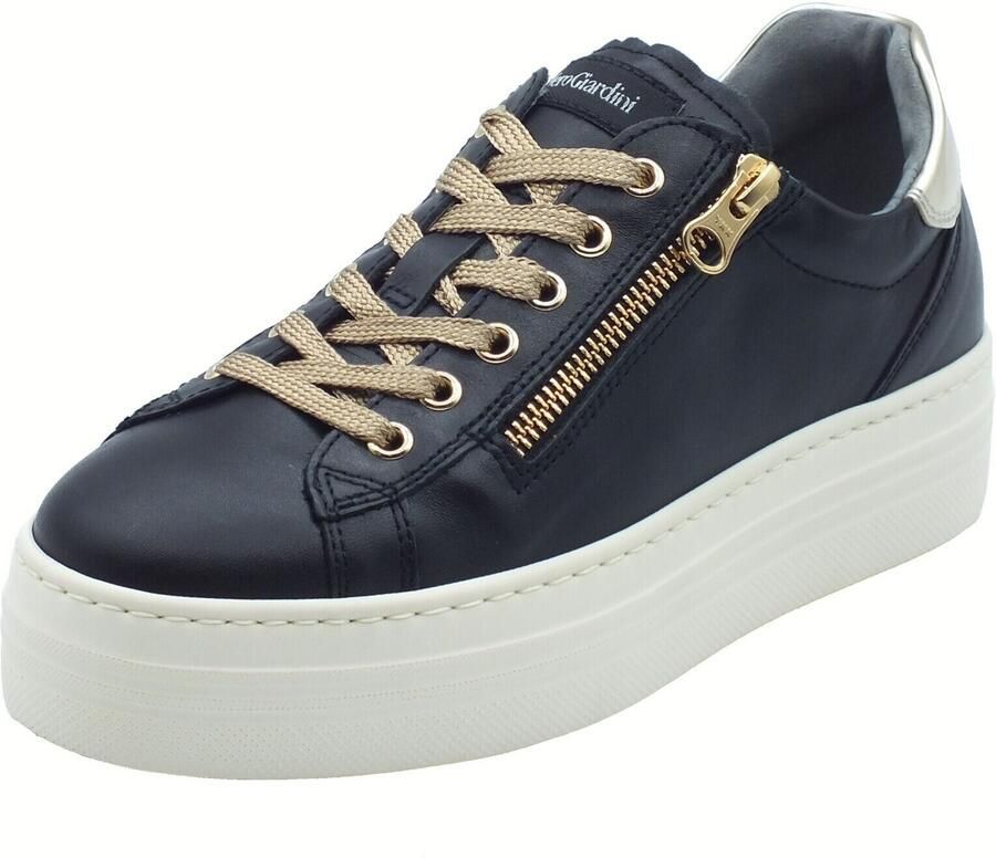 NeroGiardini Sneaker Black Glove T.Brill Platino 6074 Pu.Monod.Capraia Fashion Wear Vrouwen - Foto 3
