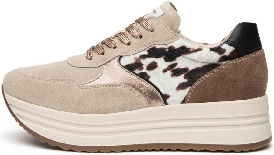 NeroGiardini Sneaker Velour Lunare Taupe Grijs Ilka 700 Velour Mou P Fashion Wear Vrouwen - Foto 2