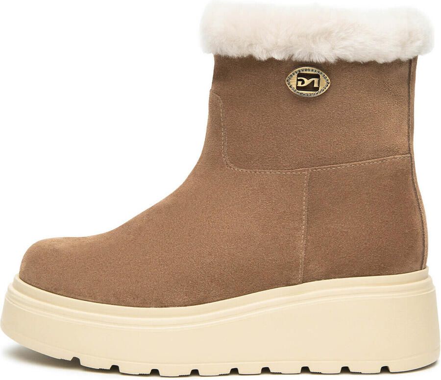 NeroGiardini Snowboots Velour Montone Cappuccino Eva Gorga Panna + Ba