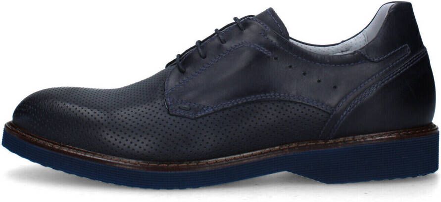 Nerogiardini Blauwe leren derby schoenen Blue Dames - Foto 2