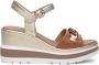 Nero Giardini 410530 Sandalen Met Sleehak Dames Cognac - Thumbnail 3