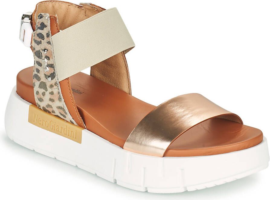 NeroGiardini Sandalen Specchio Opaco Armenia Cognac Volga Beige Tr Venez Fashion Wear Vrouwen - Foto 4