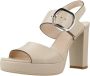 Nerogiardini Leren Hoge Hakken met Gesp Sluiting Beige Dames - Thumbnail 27