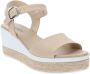 Nero Giardini 410650 Sandalen Met Sleehak Dames Beige - Thumbnail 3