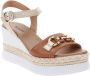 Nero Giardini 513552 Sandalen Met Sleehak Dames Bruin - Thumbnail 10