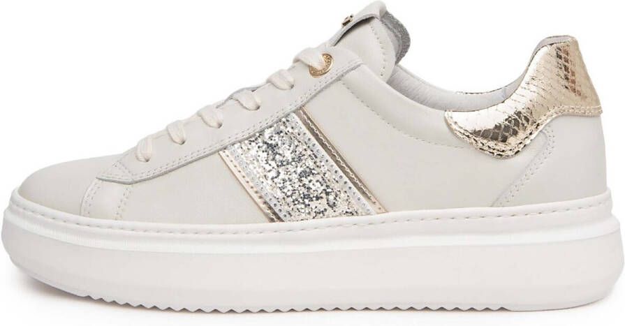 NeroGiardini Sneakers Velvet Osso 0100 T.Glitter Gr.910 625 T.Brill Plat