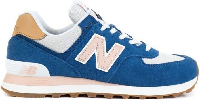 New Balance 574 sneakers kobaltblauw roze